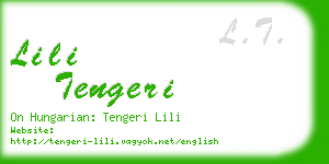 lili tengeri business card